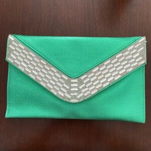 Metallic Green Clutch